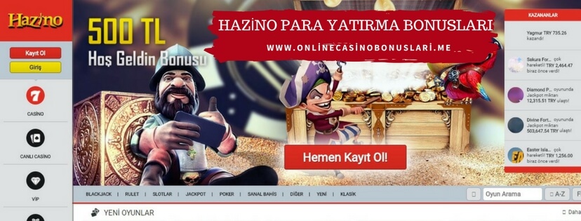Hazino Para Yatırma Bonusları